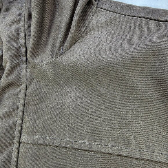 Burton Snowboard Sherpa Lining Brown Canvas Long Coat (M) - Picture 14 of 14